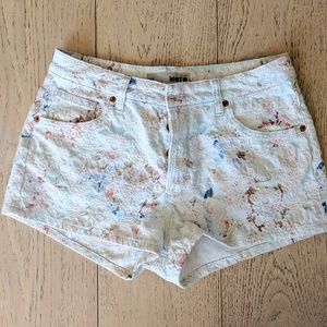 Topshop Moto Floral Shorts